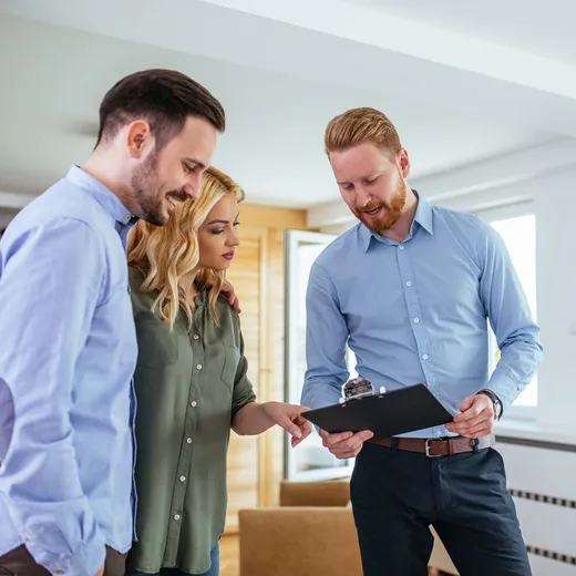 A property manager reviewing portfolio data